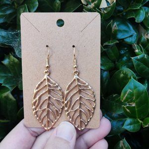 Large Leaf Earrings
